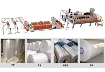 PP/PET/PS/PLA/PE塑料片材挤出生产线